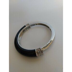 LIA SOPHIA Chromatic Silver & Black Stretch Bracelet size Medium(2 3/8" INSIDE)